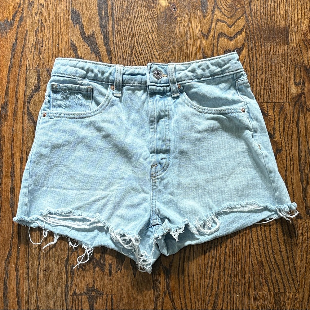 Denim Shorts Wild Fable Light Blue Distressed Cutoff Jeans 4